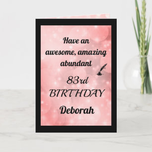 Personalised 83rd Birthday Folded Greeting Card