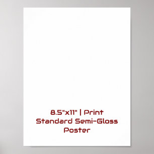 Personalised 8.5"x11" Standard Semi-Gloss Poster