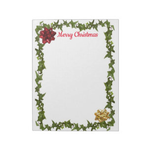 Personalised 8.5 x 11 Christmas Note Pad