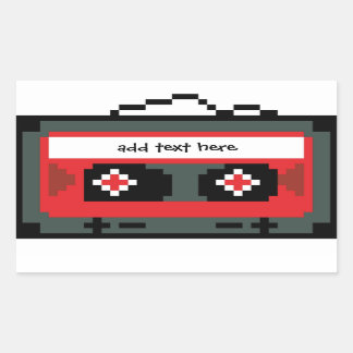 Personalised 8 bit cassette tape stickers