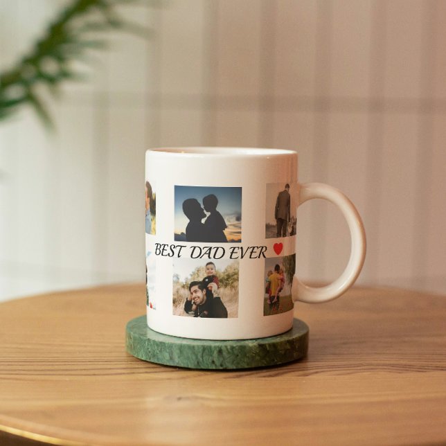 Personalised 8 Photo Best Dad Mug (Creator Uploaded)