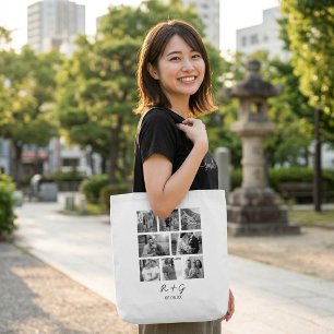 Personalised 8 Photo Collage Tote Bag