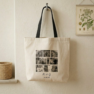 Personalised 8 Photo Collage Tote Bag