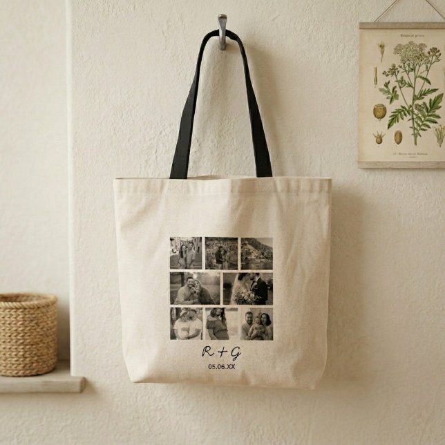 Personalised 8 Photo Collage Tote Bag (Creator Uploaded)