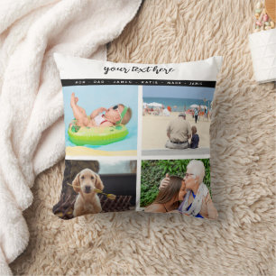 Personalised 8 Photo Family Love Memories Cushion