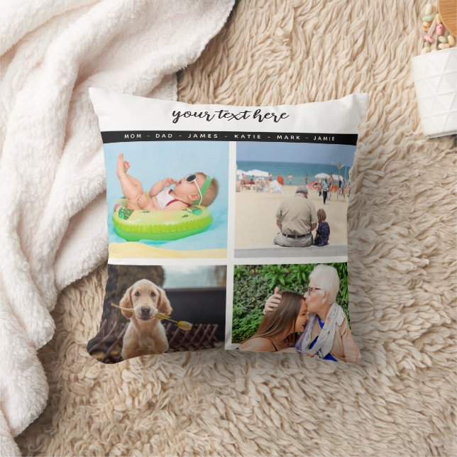 Personalised 8 Photo Family Love Memories Cushion (Blanket)