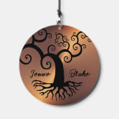 Personalised 8th Bronze Wedding Anniversary  Wind Chime (Back)