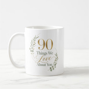 Personalised 90 Things We Love About You Coffee Mug