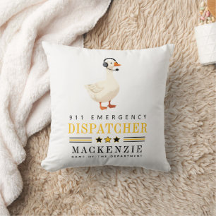 Personalised 911 Dispatcher Goose With Headset Cushion