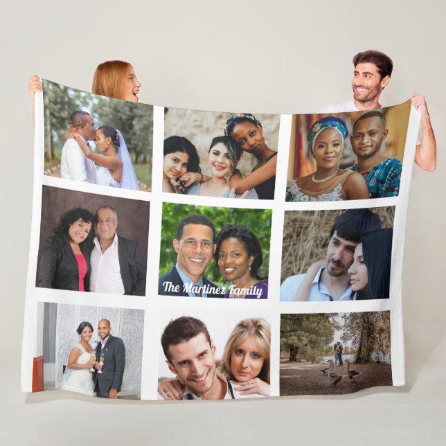Personalised 9-Image Fleece Blanket (In Situ)