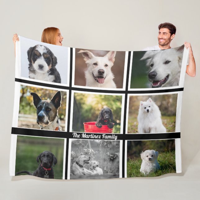 Personalised 9-Image Fleece Blanket (In Situ)