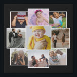 Personalised 9 Photo Collage Faux Canvas Print<br><div class="desc">Make a Personalised nine Photo faux wrapped canvas from Ricaso - add your own photographs or art</div>