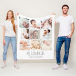 Personalised 9-photo grandparent's blanket<br><div class="desc">Personalise this modern, elegant blanket with 9 photos of the grandchildren and their names to create a beautiful gift that grandmas and grandpas will treasure. All text is easy to edit. Tip: Try to use photos with similar colours to make this design really pop. If you need any help customising...</div>