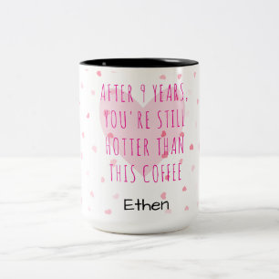 Personalised 9th Anniversary funny couple Mug