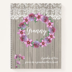 Personalised A Garden of Love Notebook