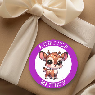 Personalised A Gift For Christmas Classic Round Sticker