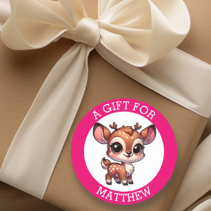 Personalised A Gift For Christmas  Classic Round Sticker