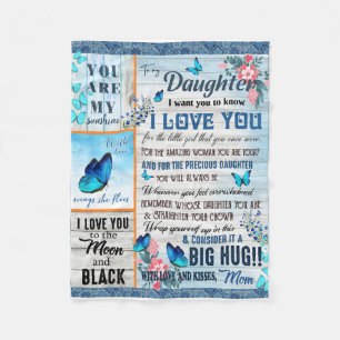 Personalised A Letter To My Daughter, Fleece Blanket