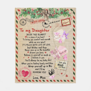 Personalised A Letter To My Daughter Fleece Blanket