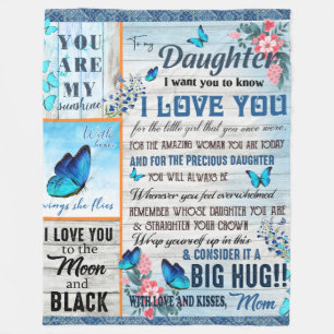 Personalised A Letter To My Daughter, Fleece Blanket