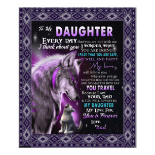 Personalised A Letter To My Daughter Photo Print