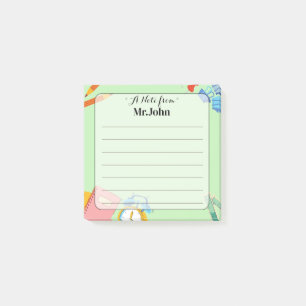 Personalised "A Note From" Teacher Post-it Notes