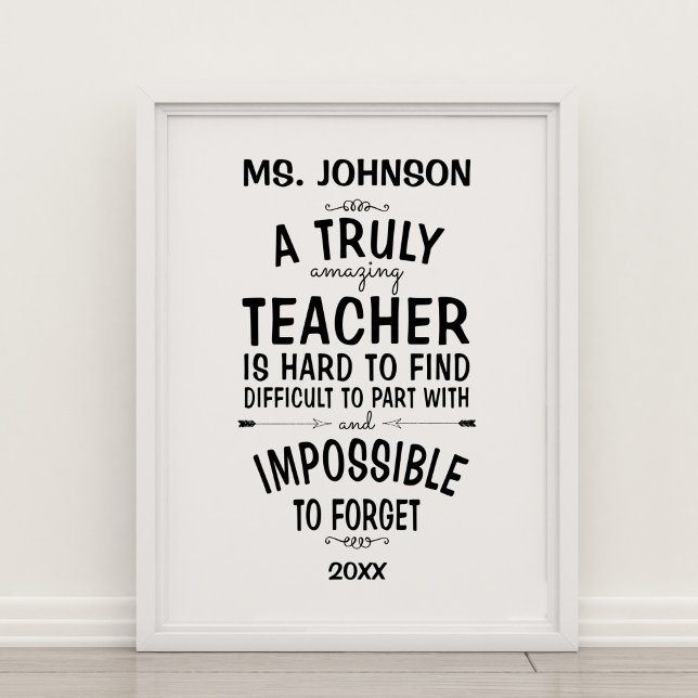Personalised a truly amazing teacher poster (Creator Uploaded)