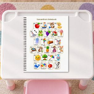 Personalised A–Z Alphabet Letters Kids Notebook