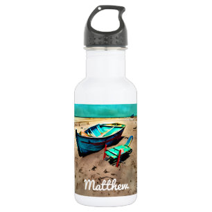Personalised Abandoned Beach Lifeguard Chair 532 Ml Water Bottle