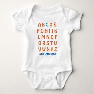 Personalised ABC Alphabet Letters C is for ... Baby Bodysuit