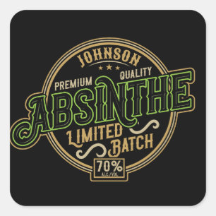 Personalised Absinthe Herbal Spirit Liquor Label