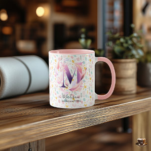 Personalised Abstract Boho Chic Monogram Mug - M