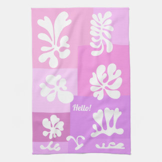 Personalised Abstract Design in Pink and Purple | Tea Towel