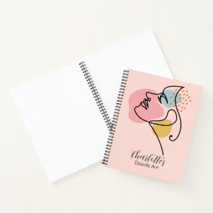 Personalised Abstract Doodle Art Sketch Notebook