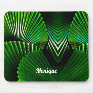 Personalised Abstract Fan Palm Leaves Mouse Pad