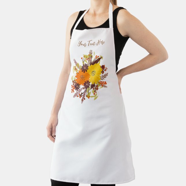 Personalised Abstract Floral Botanical Apron (Insitu)
