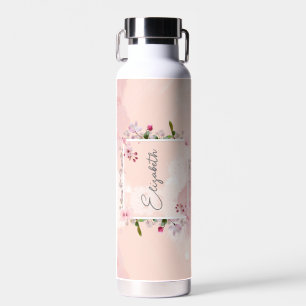 Personalised  Abstract Floral  Water Bottle