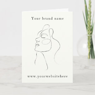 Personalised Abstract Girl Face Jewellery Card