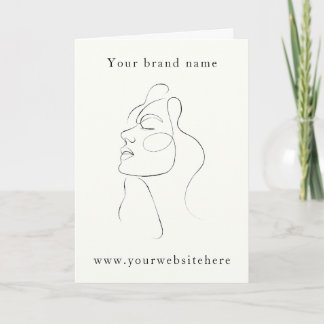 Personalised Abstract Girl Face Jewellery Card