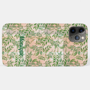 Personalised Abstract Greenery iPhone 11 Pro Max Case