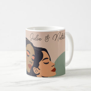 Personalised Abstract Lesbian Coffee Mug