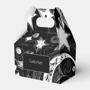 Personalised Abstract Moon And Stars Favour Box