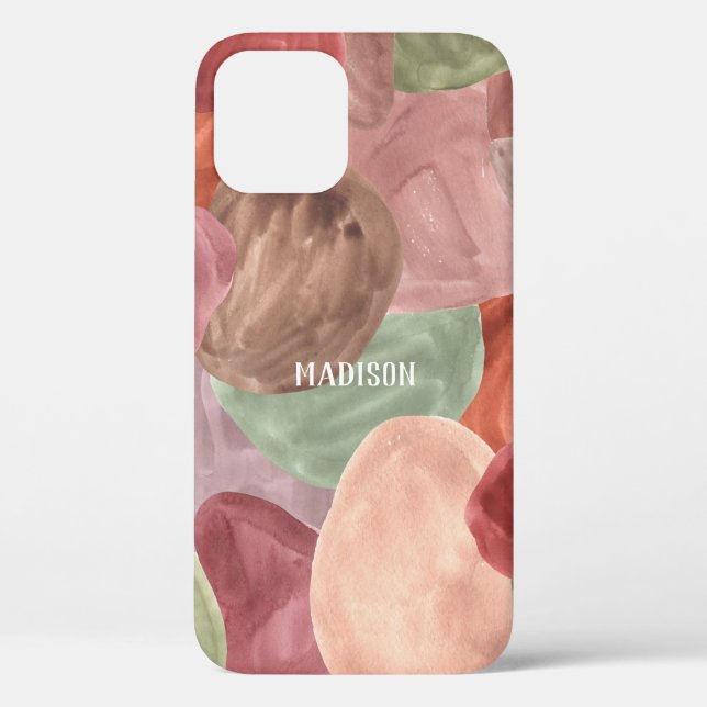  Personalised Abstract Neutral Watercolors Case-Mate iPhone Case (Back)