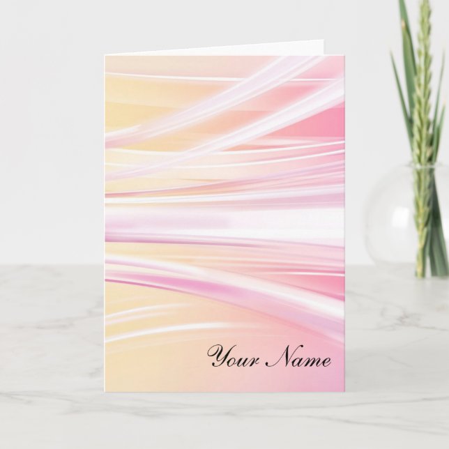 Personalised Abstract Note Cards Template (Front)