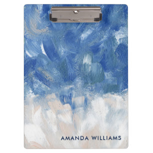 Personalised Abstract Ocean Acrylic Brushstrokes  Clipboard