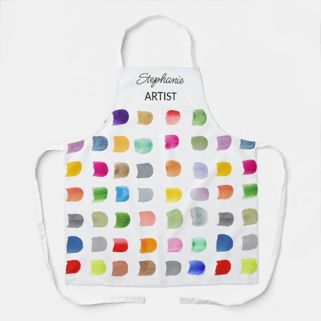 Personalised Abstract Pattern Artist's Apron (Front)