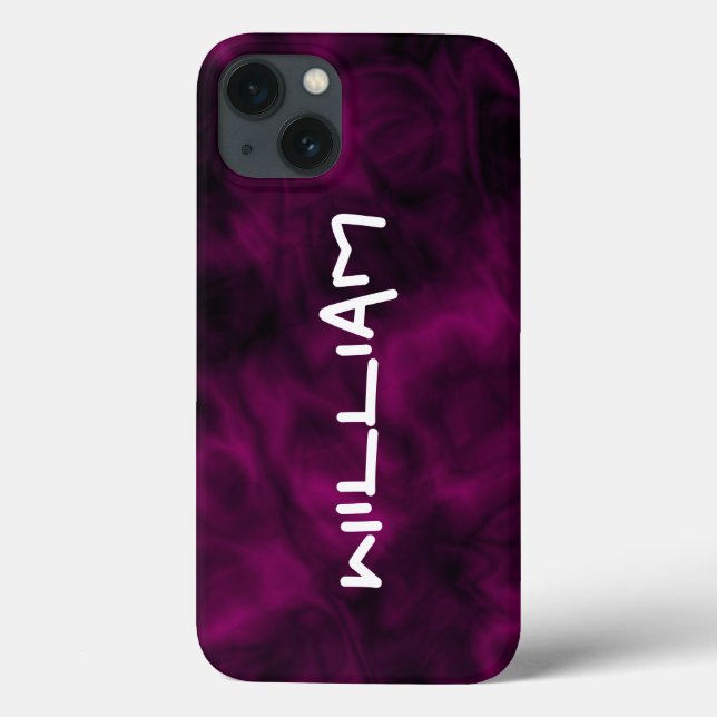 Personalised Abstract Purple iPhone Tough Case (Back)