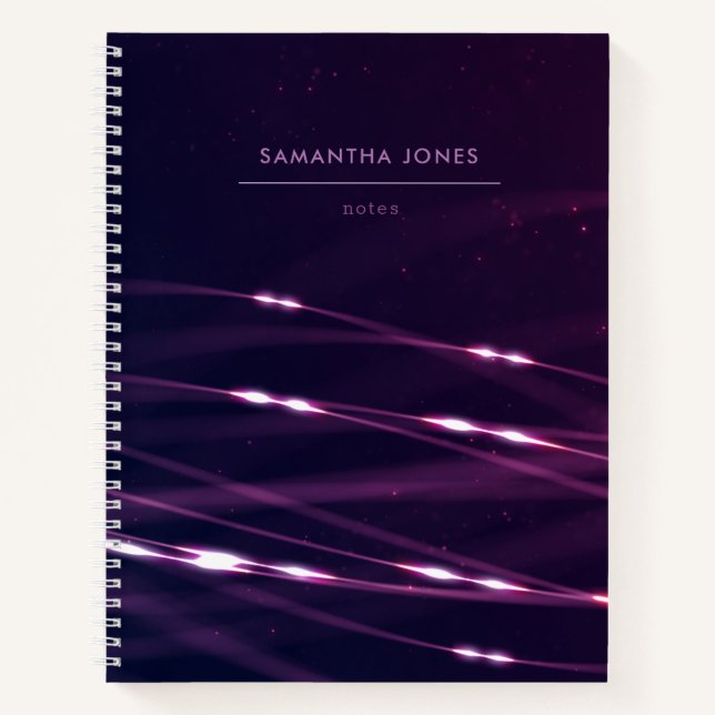 Personalised Abstract Purple Notebook (Front)