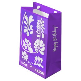 Personalised Abstract Shapes Design in Purple | Small Gift Bag