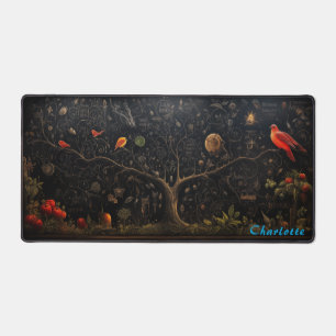 Personalised Abstract Wood Panel Desk Mat